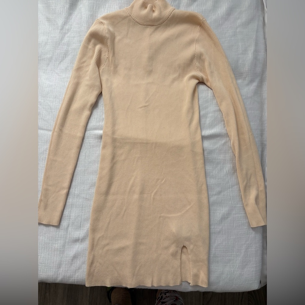 Forever 21  cream ribbed knit mini dress